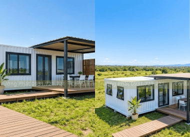 Mẫu nhà container 1 tầng sân vườn