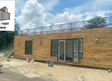 CONT 40FEET ỐP FUUL GỖ TẠI BẢO LỘC