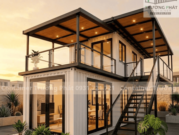 Mẫu nhà container 2 tầng | Nhà đẹp 2026