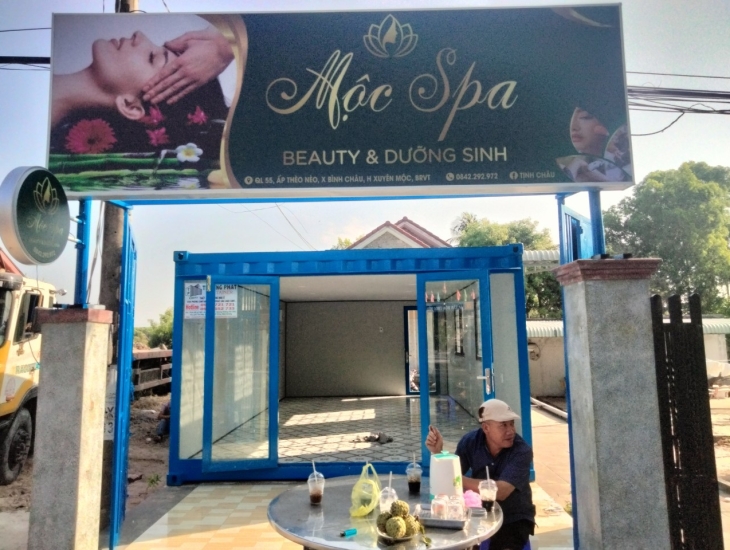CONTAINER THIÊT KẾ LÀM SPA TẠI VŨNG TÀU