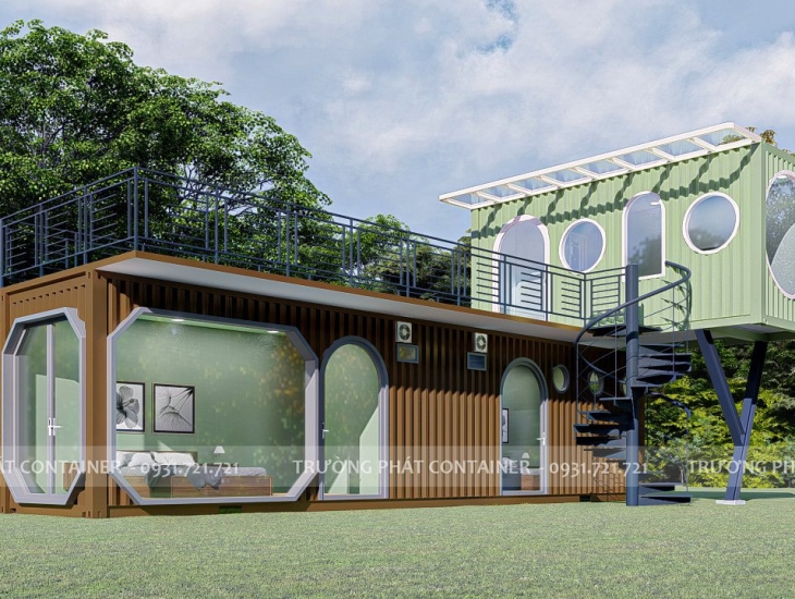 CONTAINER NHÀ Ở CHỒNG TẦNG TẠI AN GIANG