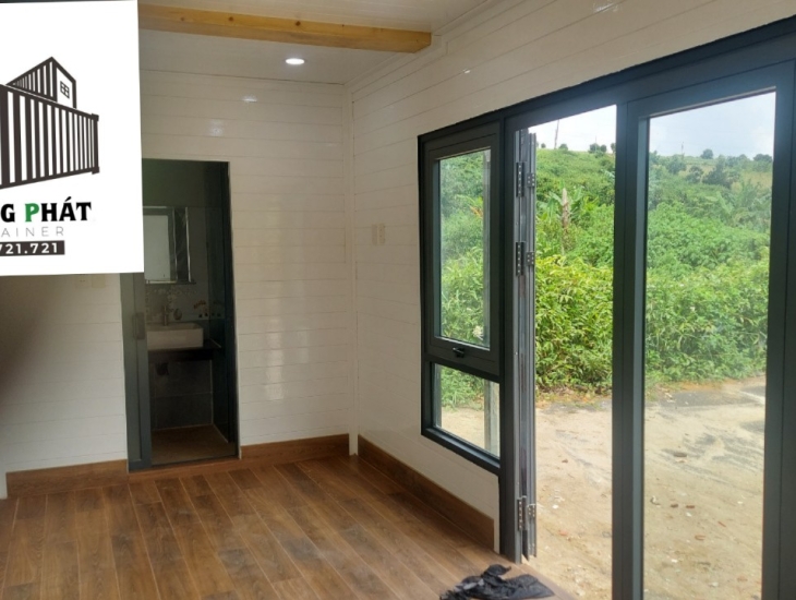 CONT 40FEET ỐP FUUL GỖ TẠI BẢO LỘC